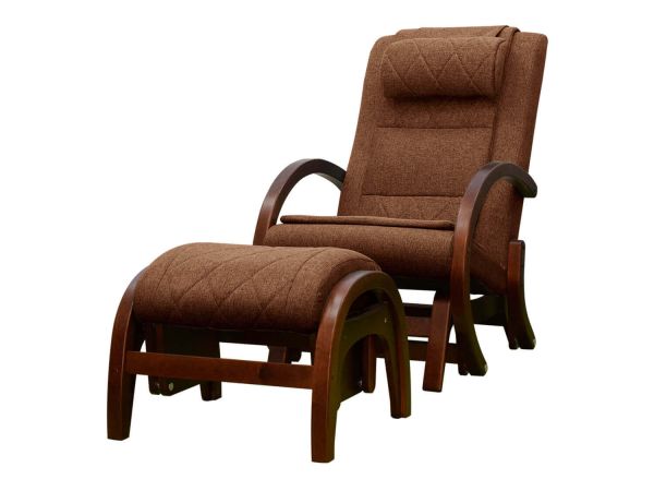 Massage rocking chair with pouffe EGO TWIST Plus EG2004 TCFP Chocolate (TONY8)